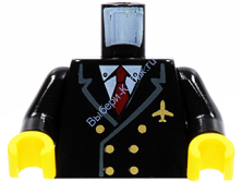 Деталь Лего Торс С Рисунком Цвет Черный