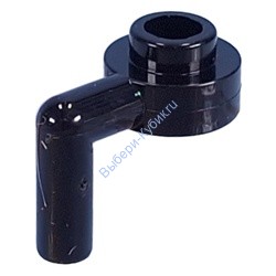 Деталь Лего Пластина Круглая 1 x 1 С Открытой Шпилькой И Опущенным Рычагом Цвет Черный