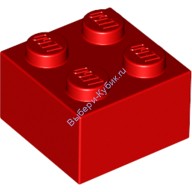 Деталь Лего Кубик 2 х 2 Цвет Красный