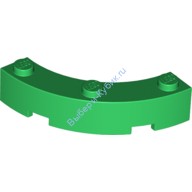 Деталь Лего Кубик Круглый Угол 4 х 4 С Тремя Шляпками Цвет Зеленый