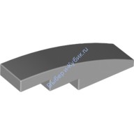 Деталь Лего Скос Закругленный 4 х 1 Без Штырьков Цвет Светло-Серый