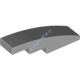 Деталь Лего Скос Закругленный 4 х 1 Без Штырьков Цвет Светло-Серый