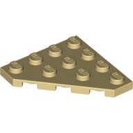 Деталь Лего Пластина Клин 4 х 4 Обрезанный Угол Цвет Песочный