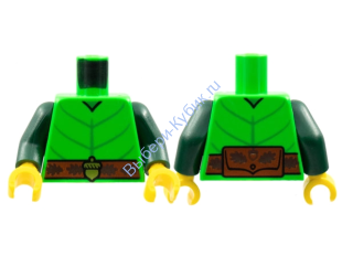 Деталь Лего Торс С Рисунком Цвет Зеленый