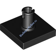 Деталь Лего Плитка Модифицированная 2 х 2 С Пином Цвет Черный