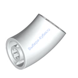 Деталь Лего Кубик Круглый 2 х 2 Изогнутый Цвет Белый