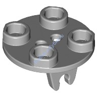 Деталь Лего Пластина Круглая 2 х 2 Тонкая С Держателем Колес Цвет Светло-Серый