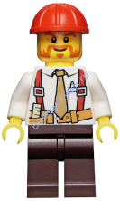 Минифигурка Лего Сити - Бригадир строителей