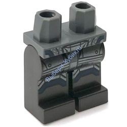 Деталь Лего Ноги С Рисунком Цвет Перламутрово-Темно-Серый