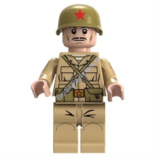 Деталь Аналог Совместимый С Лего Советский солдат в каске