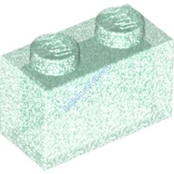 Деталь Лего Кубик 1 х 2 Без Нижних Креплений Цвет Прозрачно-Голубой-Сатин