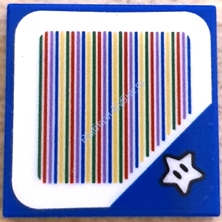 Деталь Лего Плитка 2 х 2 С Декором Цвет Синий