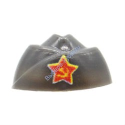 Деталь Аналог Совместимый С Лего Пилотка со звездой ВОВ Советский Союз темно-серая