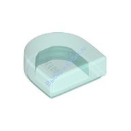 Деталь Лего Плитка 1 х 1 Полукруг Цвет Прозрачно-Голубой