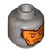 Деталь Лего Голова Минифигурки Двусторонняя Цвет Перламутрово-Светло-Серый