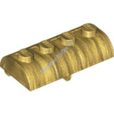 Деталь Лего Крышка Сундука С Сокровищами - Толстые Петли Цвет Перламутрово-Золотой