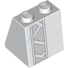 Деталь Лего Скос 65 2 х 2 х 2 С Рисунком / Юбка / Мантия Цвет Белый