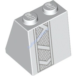 Деталь Лего Скос 65 2 х 2 х 2 С Рисунком / Юбка / Мантия Цвет Белый