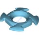 Деталь Лего Кольцо 4 х 4 с 2 х 2 Отверстием и Корона Ниндзяго Цвет Умеренно-Лазурный