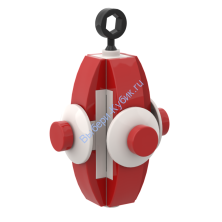 Набор деталей Лего ОТ Выбери Кубик Ёлочная Игрушка Сосулька Маленькая Красная