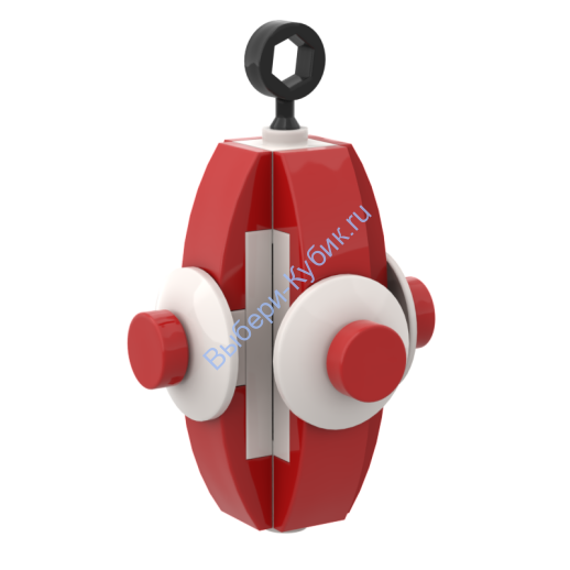 Набор деталей Лего ОТ Выбери Кубик Ёлочная Игрушка Сосулька Маленькая Красная