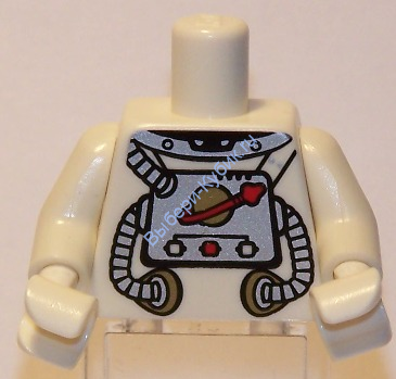 Деталь Лего Торс С Рисунком Цвет Белый