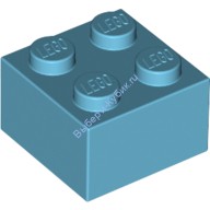 Деталь Лего Кубик 2 х 2 Цвет Умеренно-Лазурный
