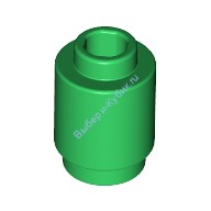 Деталь Лего Кубик Круглый 1 х 1 Открытый Штырек Цвет Зеленый