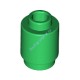 Деталь Лего Кубик Круглый 1 х 1 Открытый Штырек Цвет Зеленый
