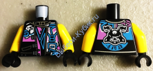 Деталь Лего Торс С Рисунком Цвет Черный