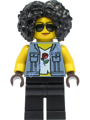 Минифигурка Лего Сити - Stuntz Driver - женщина
