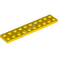 Деталь Лего Пластина 2 х 10 Цвет Желтый