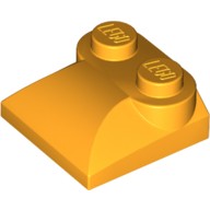 Деталь Лего Кубик Модифицированный 2 х 2 х 2/3 Два Штырька Закругленный Скос Цвет Ярко-Светло-Оранжевый