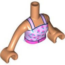 Деталь Лего Торс Мини Долл Френдс С Рисунком Цвет Телесный