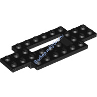 Деталь Лего База Т/С 4 х 10 х 2/3 С 4 х 2 Выдавленным Центром 4 х 2 С Гладким Низом Цвет Черный