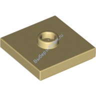 Деталь Лего Пластина 2 х 2 С Желобком И Одной Шляпкой В Центре Цвет Песочный