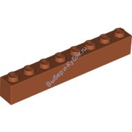Деталь Лего Кубик 1 х 8 Цвет Темно-Оранжевый