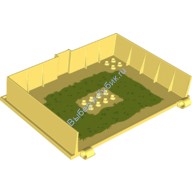 Деталь Лего Половина обложки книги 16 x 12 x 2 2/3 С Рисунком Цвет Ярко-Светло-Желтый