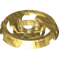 Деталь Лего Крышка Колеса С 4 Отверствиями Для Штифтов Цвет Перламутрово-Золотой