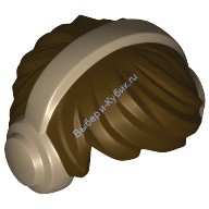 Деталь Лего Парик С Наушниками Цвет Темно-Коричневый