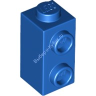 Деталь Лего Кубик Модифицированный 1 x 1 x 1 2/3 С Штырьками На Стороне Цвет Синий