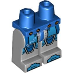 Деталь Лего Ноги С Рисунком Цвет Синий
