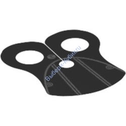 Деталь Лего Наплечник Для Доспехов Из Ткани С Рисунком Цвет Черный