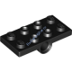 Деталь Лего Пластина 2 х 4 С Пин Отверстиями Цвет Черный