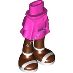 Деталь Лего Мини Долл Ноги С Рисунком Цвет Темно-Розовый