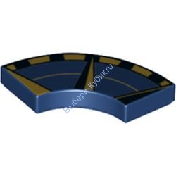 Деталь Лего Плитка Круглый Угол 2 х 2 Макарони С Рисунком дерева Цвет Темно-Синий