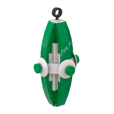 Набор деталей Лего ОТ Выбери Кубик Ёлочная Игрушка Сосулька Большая Зеленая