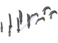 Деталь Лего Набор Оружия Ниндзяго Цвет Перламутрово-Темно-Серый