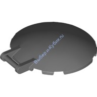 Деталь Лего Тарелка 6 х 6 Перевернутая Без Штырьков С Ручкой Цвет Темно-Серый