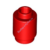 Деталь Лего Кубик Круглый 1 х 1 Открытый Штырек Цвет Красный
